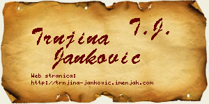 Trnjina Janković vizit kartica